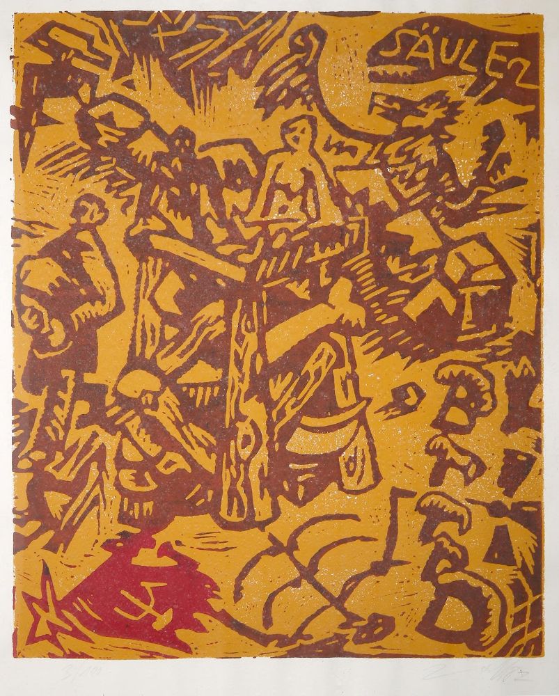 Große Abbildung Nr.2: 139-3347 Immendorff, Jörg.: (Künstlergraphik)