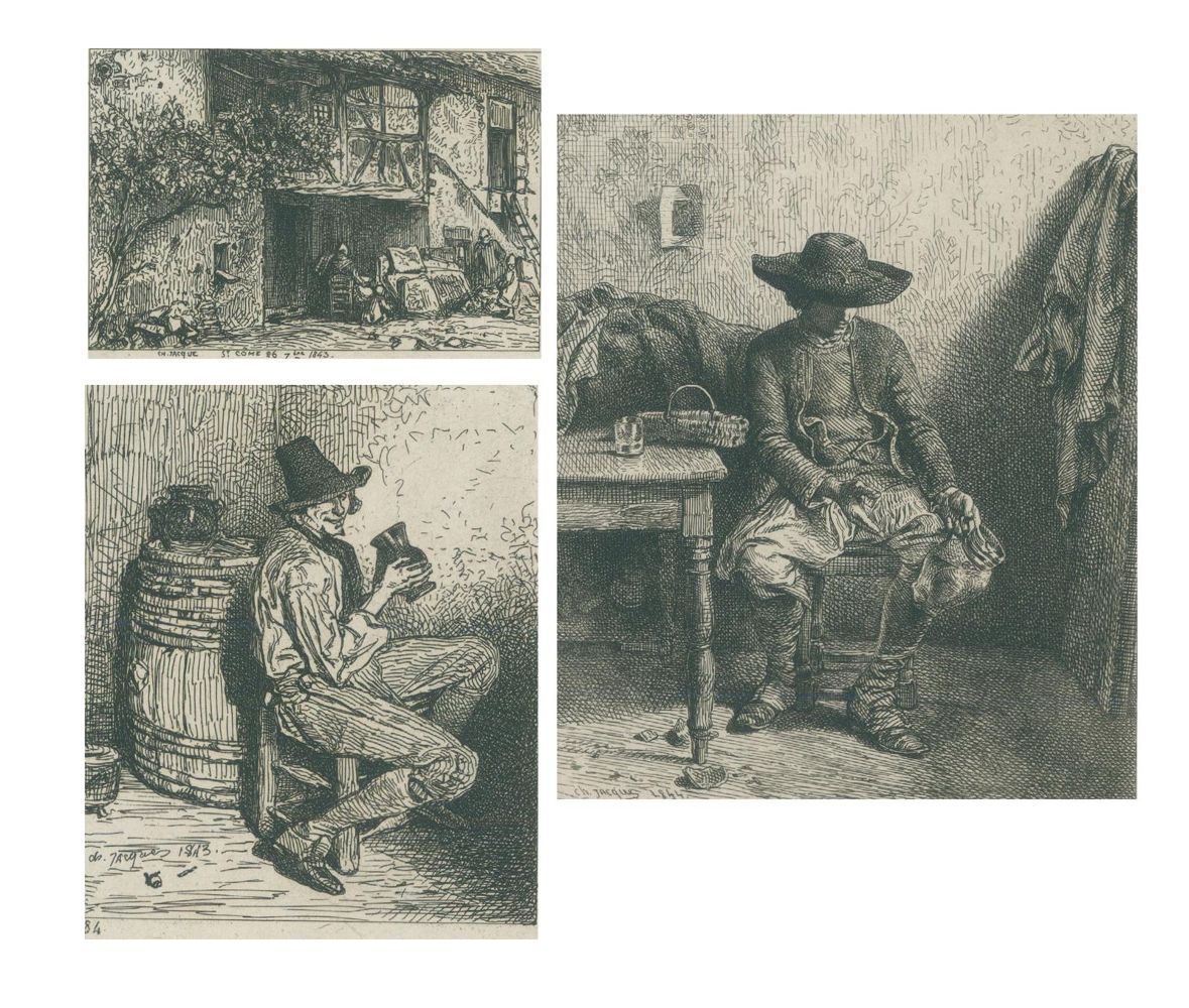 Große Abbildung Nr.2: 139-3350 Jacque, Charles Emile: (Künstlergraphik)