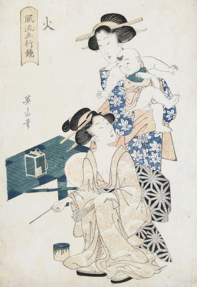 Große Abbildung Nr.1: 139-3363 Eizan, Kikugawa: (Künstlergraphik, Japan)