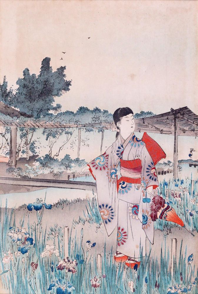 Große Abbildung Nr.1: 139-3382 Toshikata, Mizuno: (Künstlergraphik, Japan)