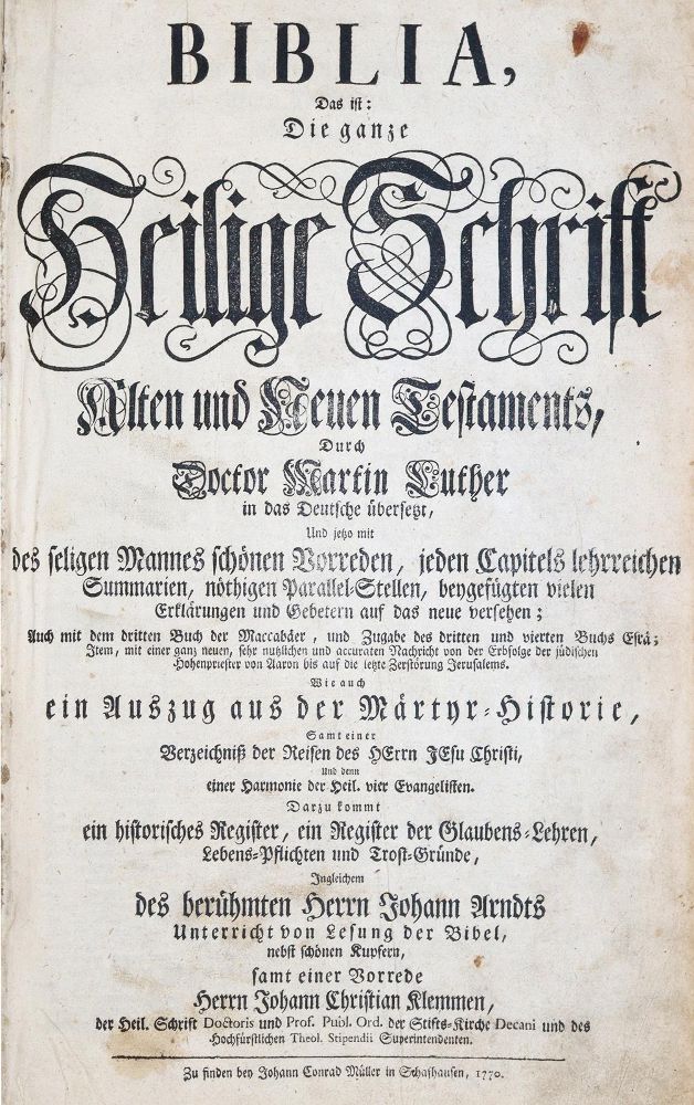 Große Abbildung Nr.1: 139-34 Biblia germanica.: (Bibeln)