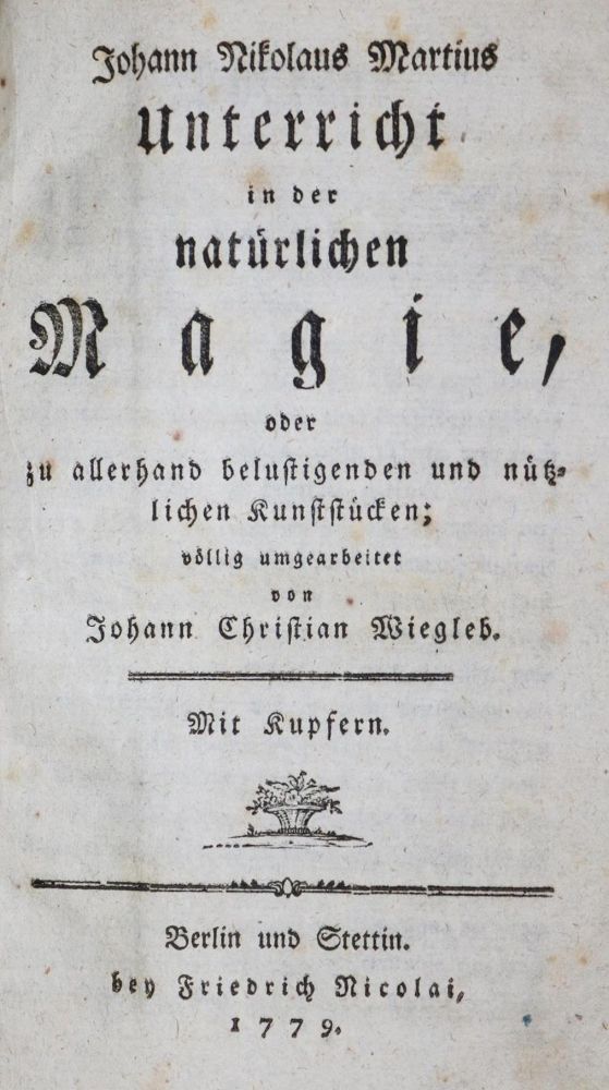 Große Abbildung Nr.1: 139-344 Wiegleb,J.C.: (Grenzwissenschaften und Okkultismus)