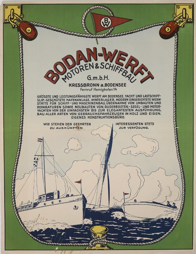 Große Abbildung Nr.1: 139-3541 Bodan Werft Kressbronn.: (Künstlergraphik, Plakate)
