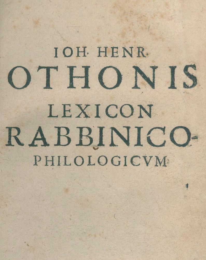 Große Abbildung Nr.2: 139-355 Otho,J.H.: (Judaica)