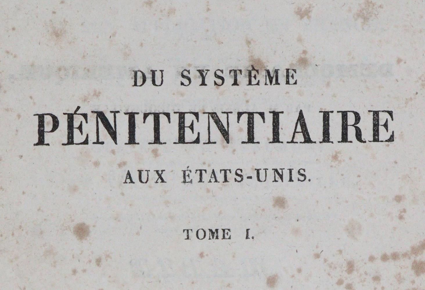 Große Abbildung Nr.1: 139-367 Beaumont,G.de u. A.de Tocqueville.: (Juridica und Kriminologie)