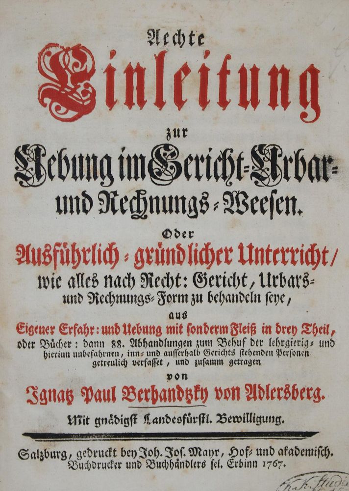 Große Abbildung Nr.1: 139-368 Berhandtsky von Adlersberg,I.P.: (Juridica und Kriminologie)