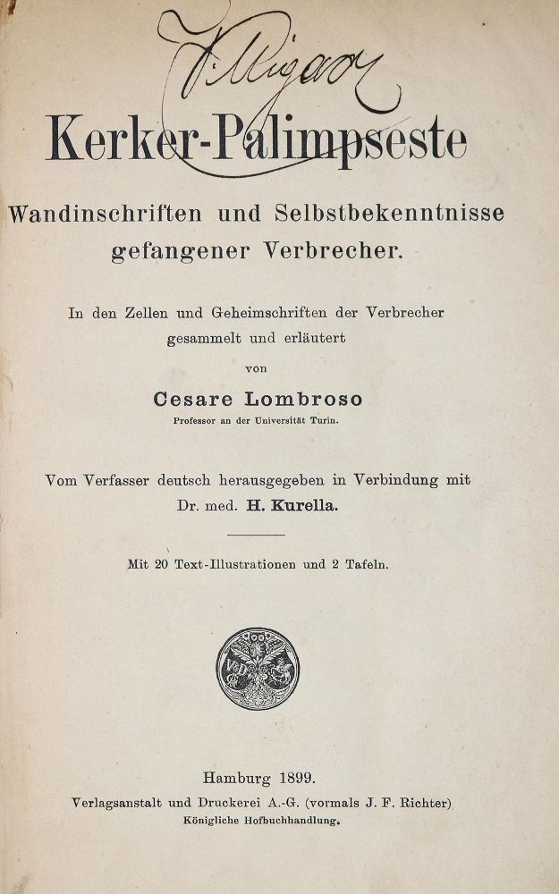 Große Abbildung Nr.1: 139-379 Lombroso,C.: (Juridica und Kriminologie)