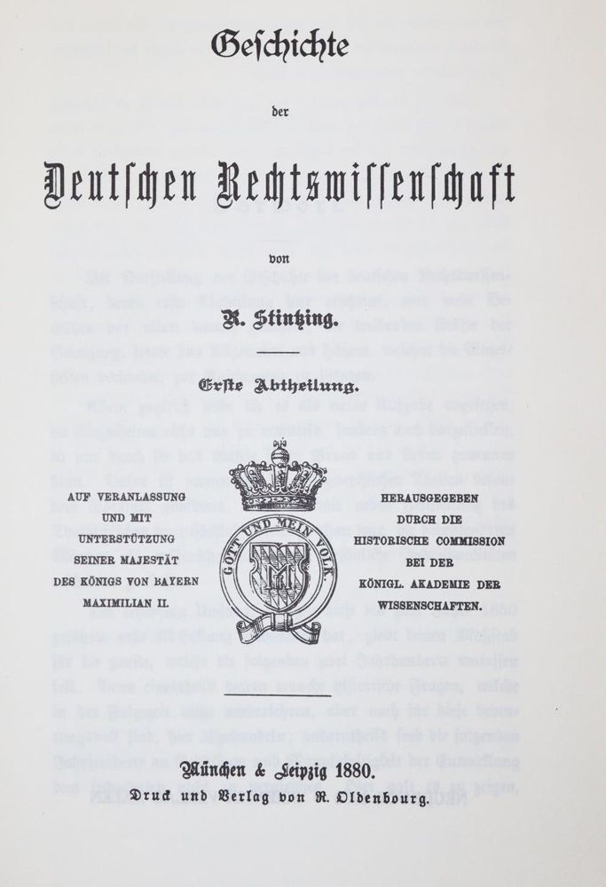 Große Abbildung Nr.1: 139-390 Stintzing,R. u. E.Landsberg.: (Juridica und Kriminologie)