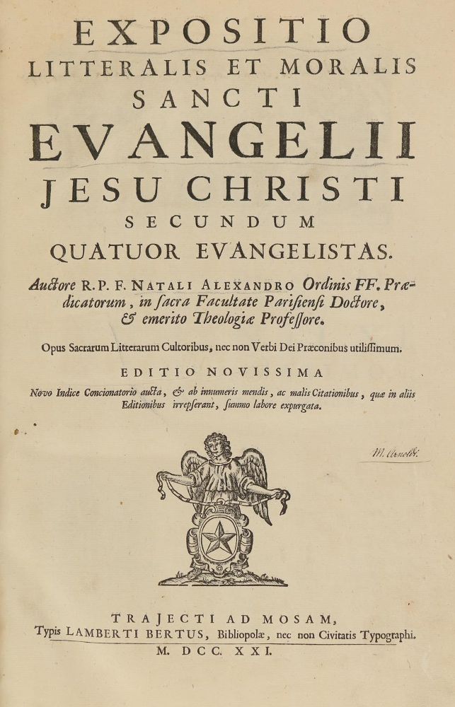 Große Abbildung Nr.1: 139-4 Alexandre,N.: (Alte Drucke, Handschriften und Theologie)