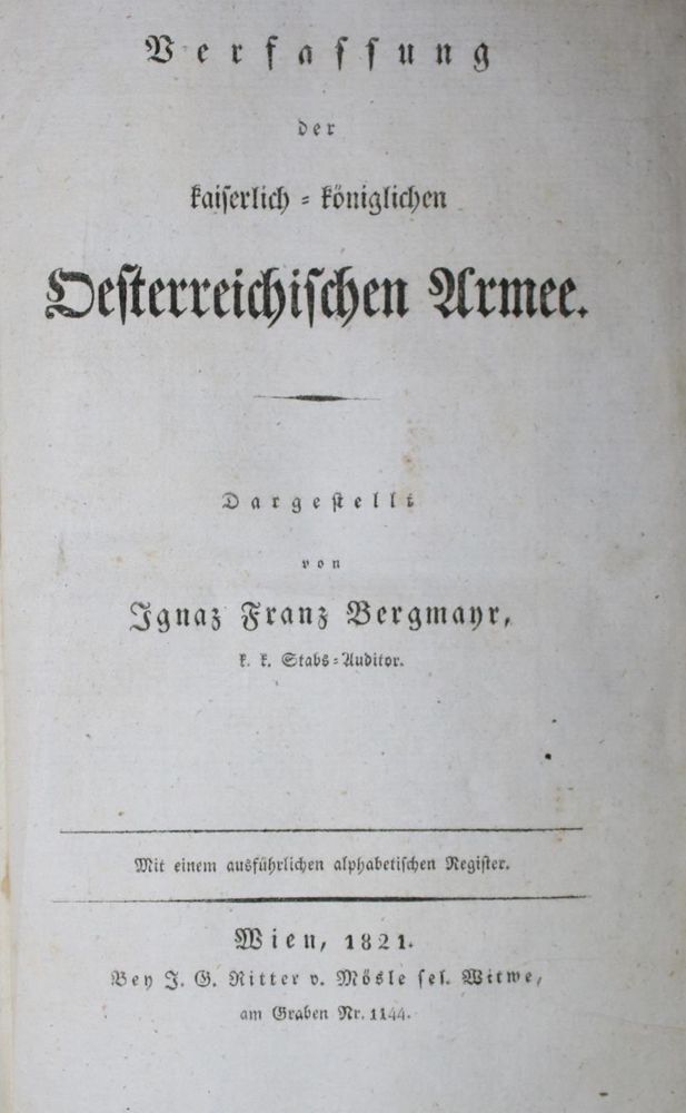 Große Abbildung Nr.1: 139-419 Bergmayr,I.F.: (Militaria)