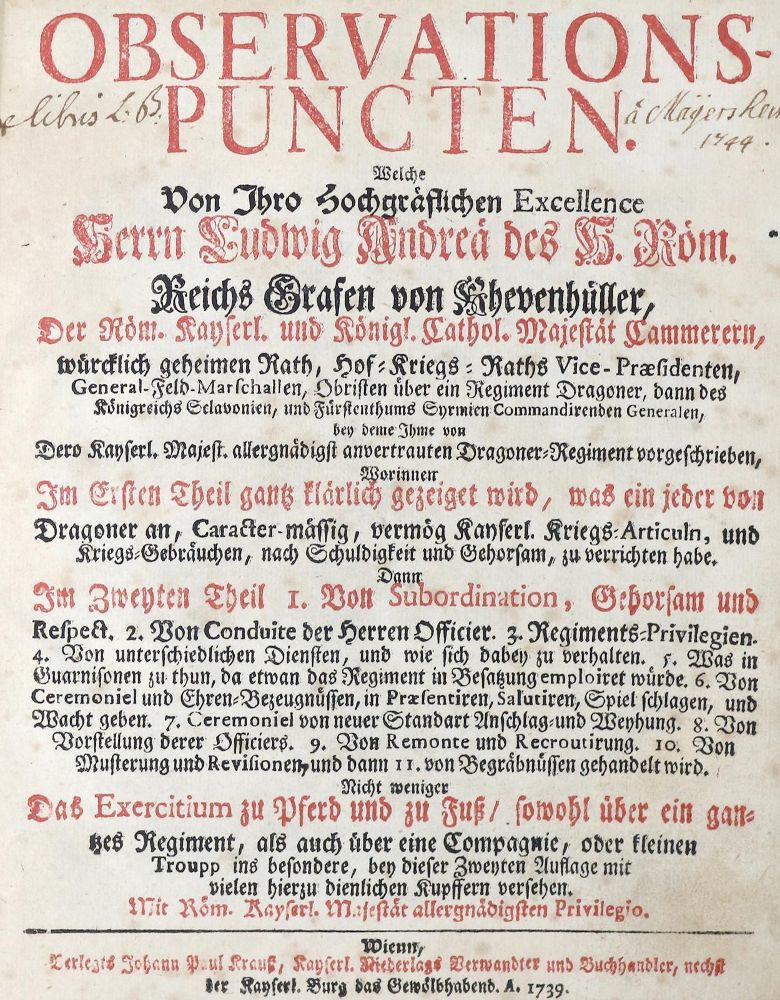 Große Abbildung Nr.1: 139-435 Khevenhüller,L.A.v.: (Militaria)
