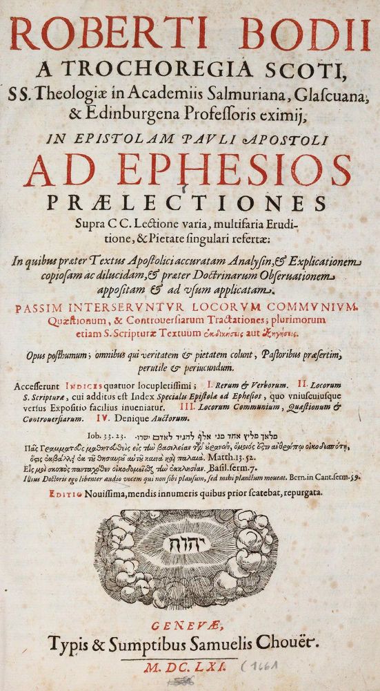 Große Abbildung Nr.1: 139-46 Bodius,J.: (Alte Drucke, Handschriften und Theologie)
