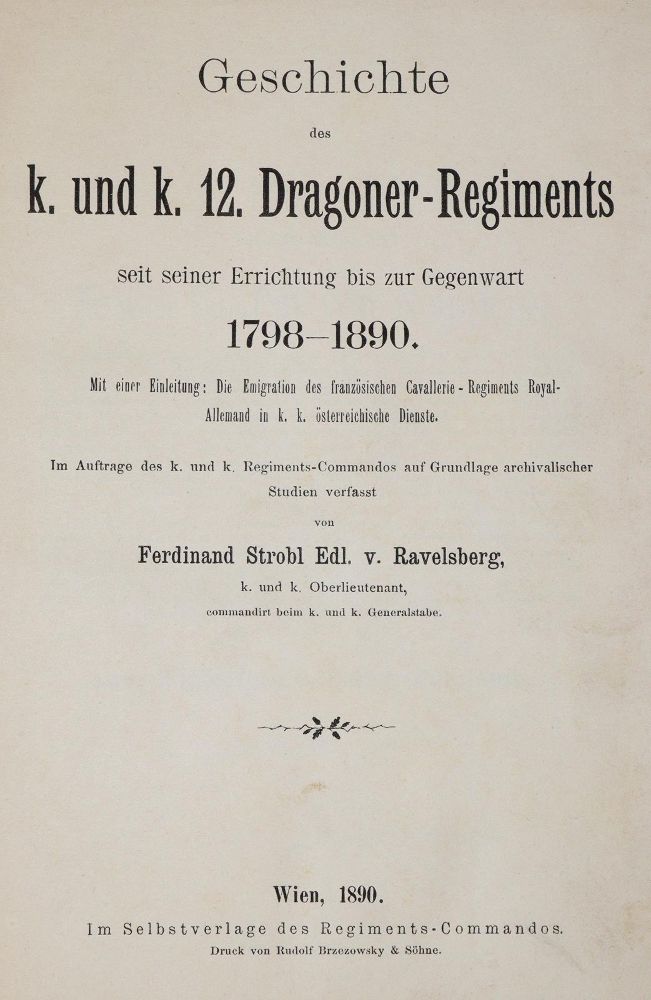 Große Abbildung Nr.1: 139-461 Strobl von Ravelsberg,F.: (Militaria)