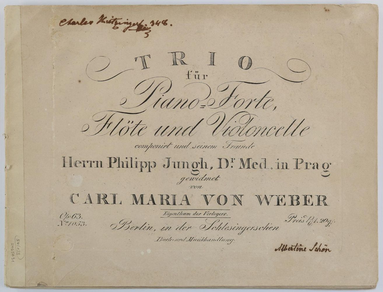 Große Abbildung Nr.1: 139-490 Weber,C.M.v.: (Musik)