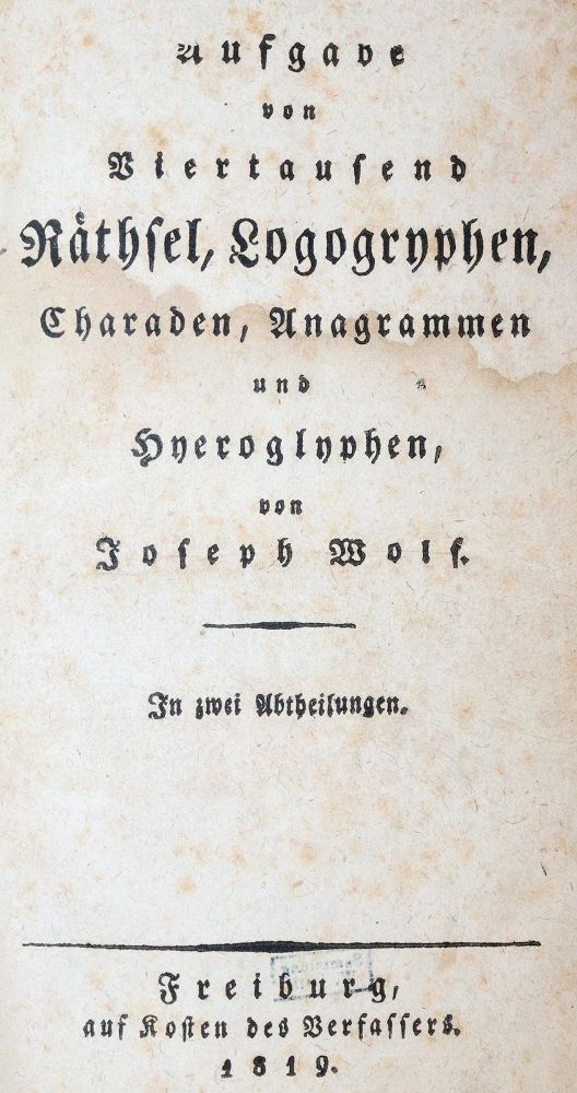 Große Abbildung Nr.1: 139-498 Wolf,J.: (Rätsel)