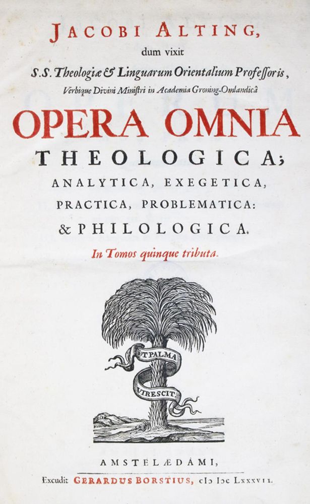 Große Abbildung Nr.1: 139-5 Alting,J.: (Alte Drucke, Handschriften und Theologie)