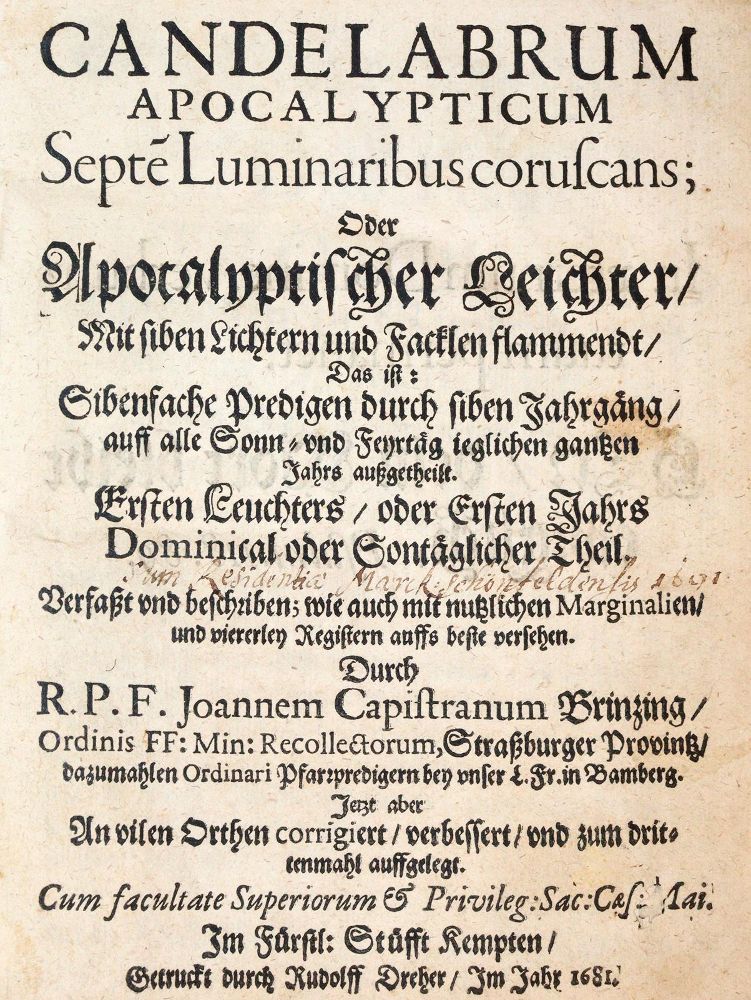 Große Abbildung Nr.1: 139-50 Brinzing,J.C.: (Alte Drucke, Handschriften und Theologie)