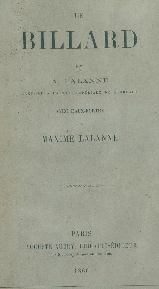 Große Abbildung Nr.1: 139-512 Lalanne,M.: (Spiele, Billard)