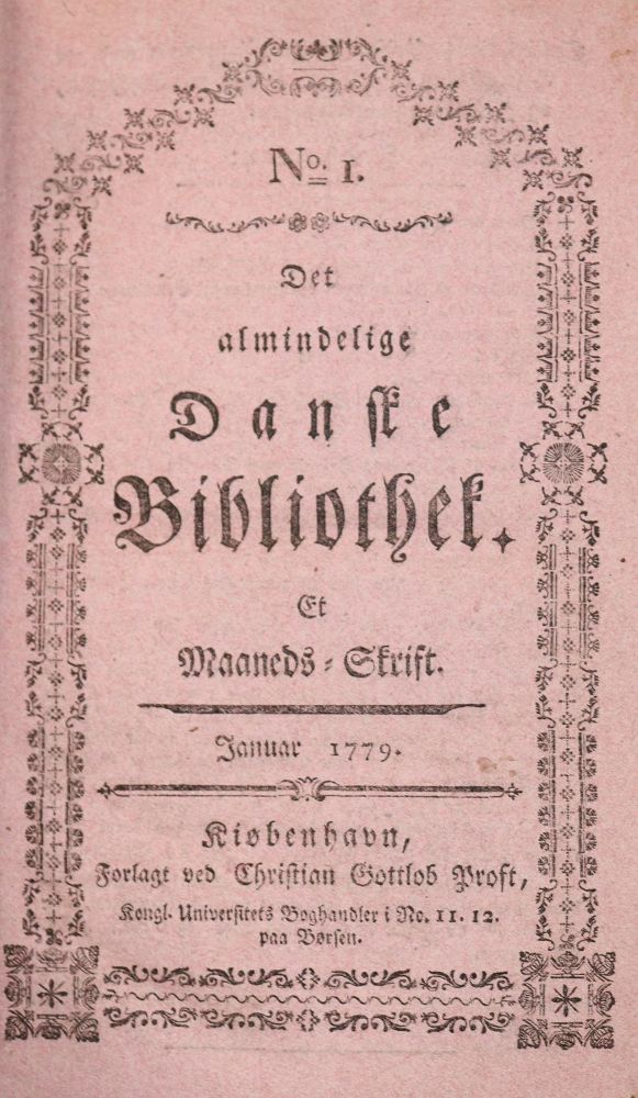 Große Abbildung Nr.1: 139-537 Almindelige Danske Bibliothek, Det,: (Zeitschriften und Zeitungen)