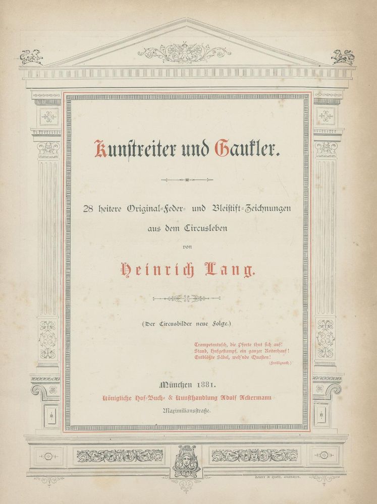 Große Abbildung Nr.1: 139-547 Lang,H.: (Zirkus)