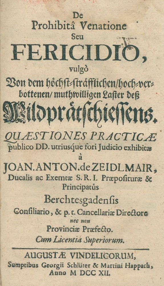Große Abbildung Nr.1: 139-570 Zeidlmair,J.A.v.: (Jagd)