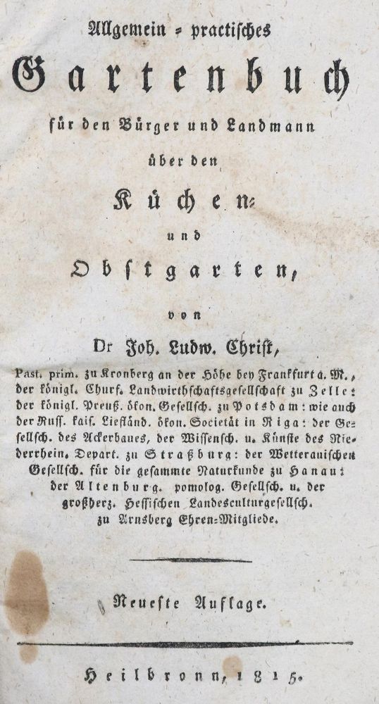 Große Abbildung Nr.1: 139-577 Christ,J.L.: (Küche und Haushalt, Garten)