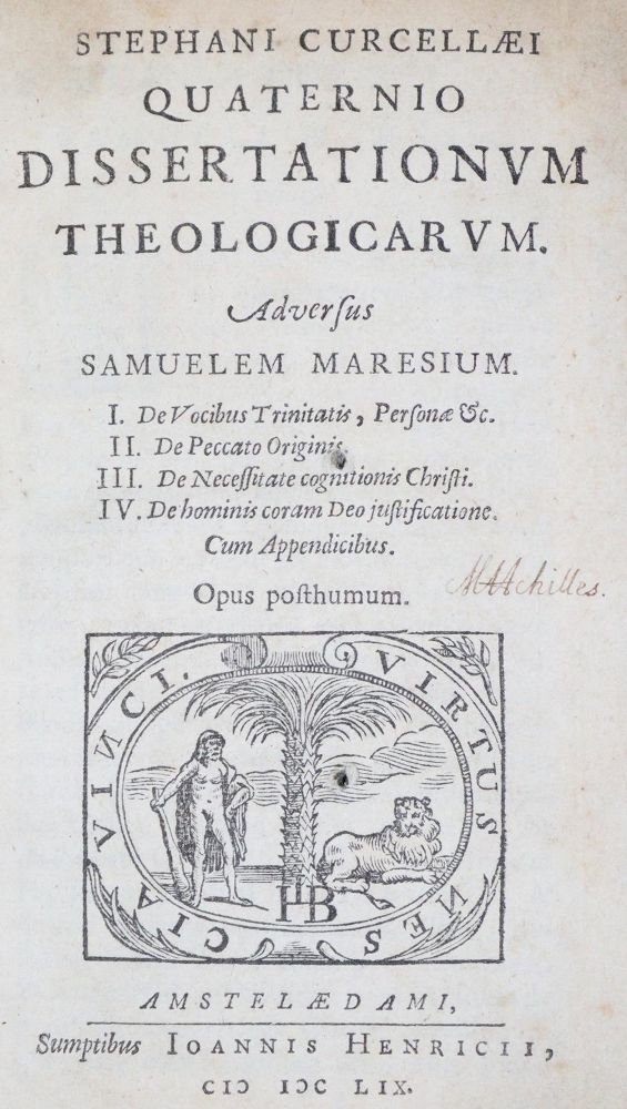 Große Abbildung Nr.1: 139-59 Courcelles,E.de.: (Alte Drucke, Handschriften und Theologie)
