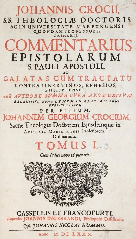 Große Abbildung Nr.1: 139-60 Crocius,J.: (Alte Drucke, Handschriften und Theologie)