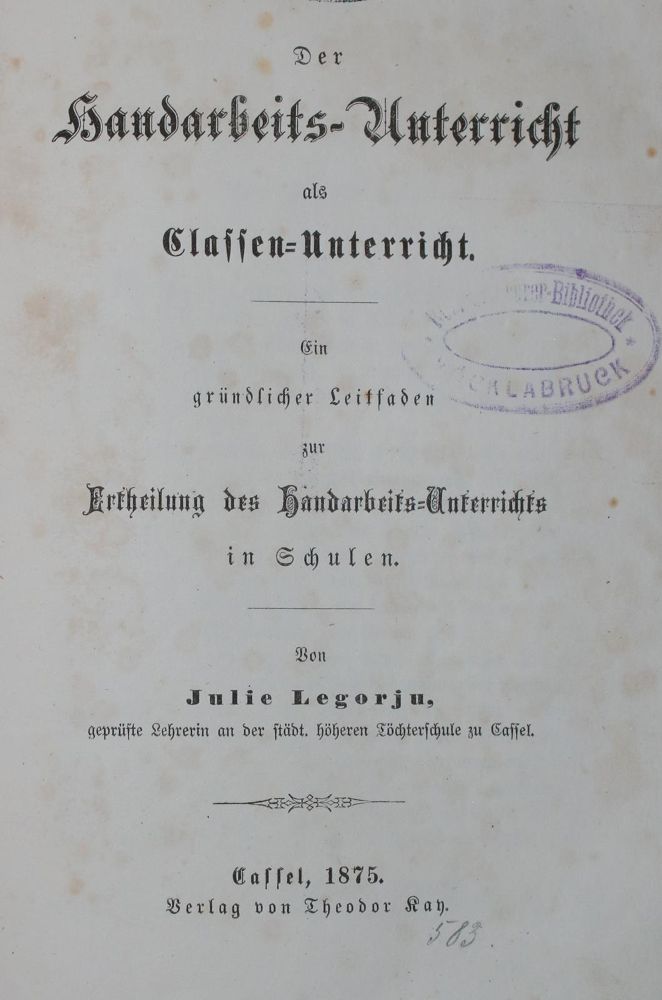 Große Abbildung Nr.1: 139-601 Legorju,J.: (Küche und Haushalt, Handarbeiten u. Schneiderei)