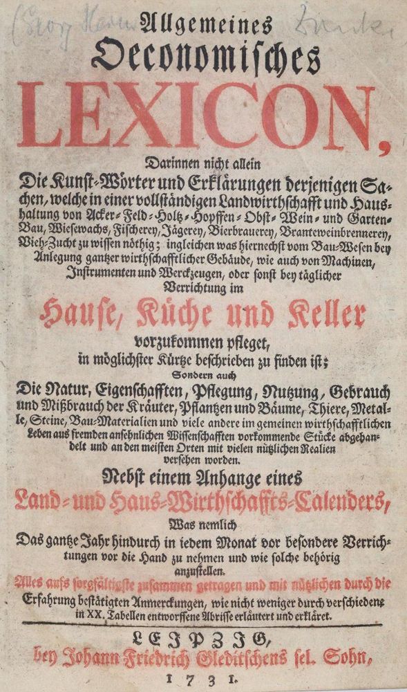 Große Abbildung Nr.1: 139-606 (Zincke,G.H.).: (Küche und Haushalt, Haushalt)