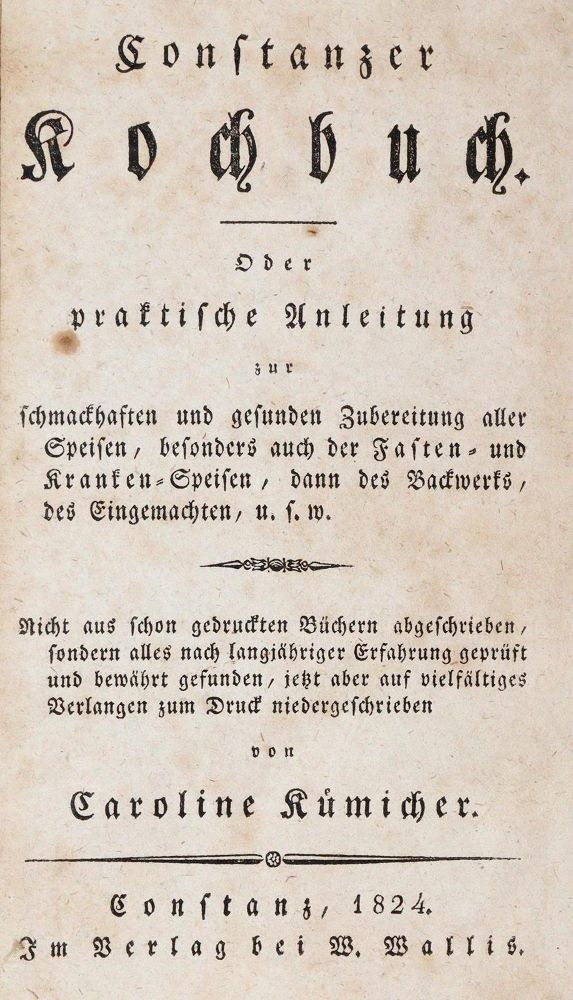Große Abbildung Nr.1: 139-613 Kümicher,C.: (Küche und Haushalt, Kochbücher, Bodensee)