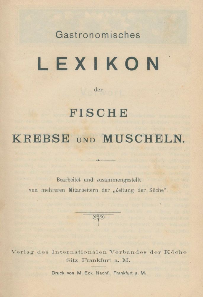 Große Abbildung Nr.1: 139-617 Gastronomisches Lexikon: (Küche und Haushalt, Kochbücher, Fischküche)