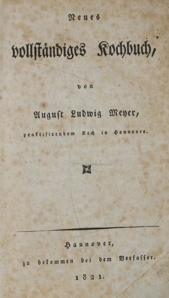 Große Abbildung Nr.1: 139-621 Meyer,A.L.: (Küche und Haushalt, Kochbücher, Hannover)
