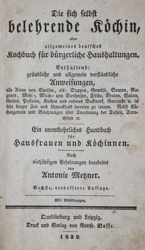 Große Abbildung Nr.11: 139-624 Klein,C.F.: (Küche und Haushalt, Kochbücher)