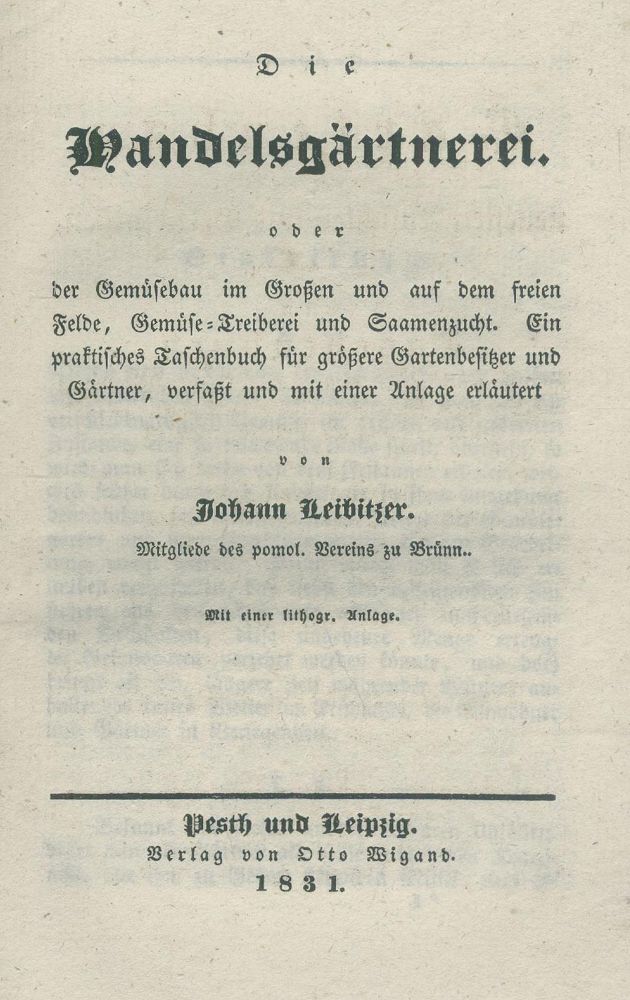 Große Abbildung Nr.1: 139-648 Leibitzer,J.: (Land- und Forstwirtschaft, Garten)