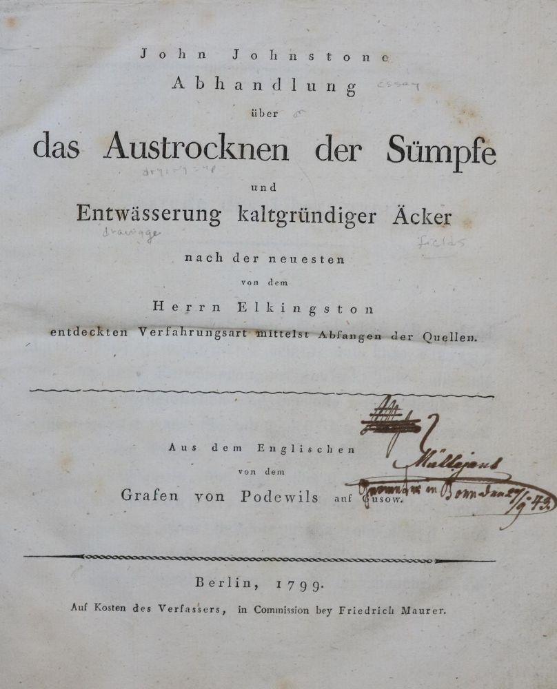 Große Abbildung Nr.1: 139-664 Johnstone,J.: (Land- und Forstwirtschaft, Landwirtschaft, Sumpf)