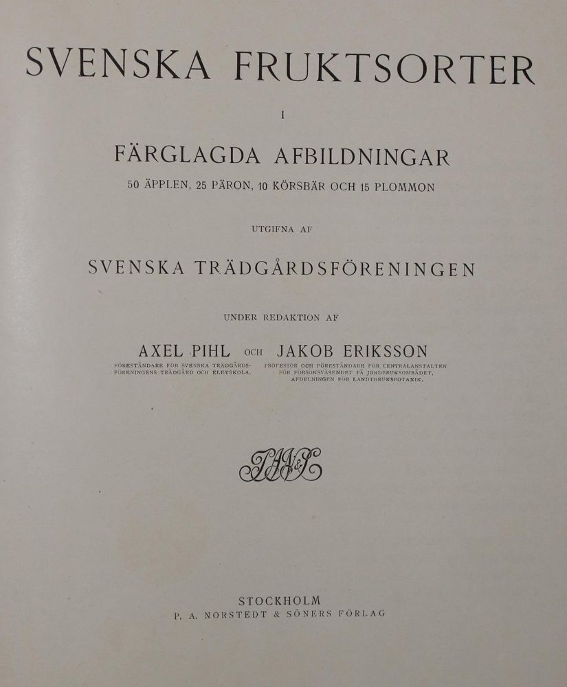 Große Abbildung Nr.3: 139-672 Pihl,A. u. J.Erikson.: (Land- und Forstwirtschaft, Obstbau)