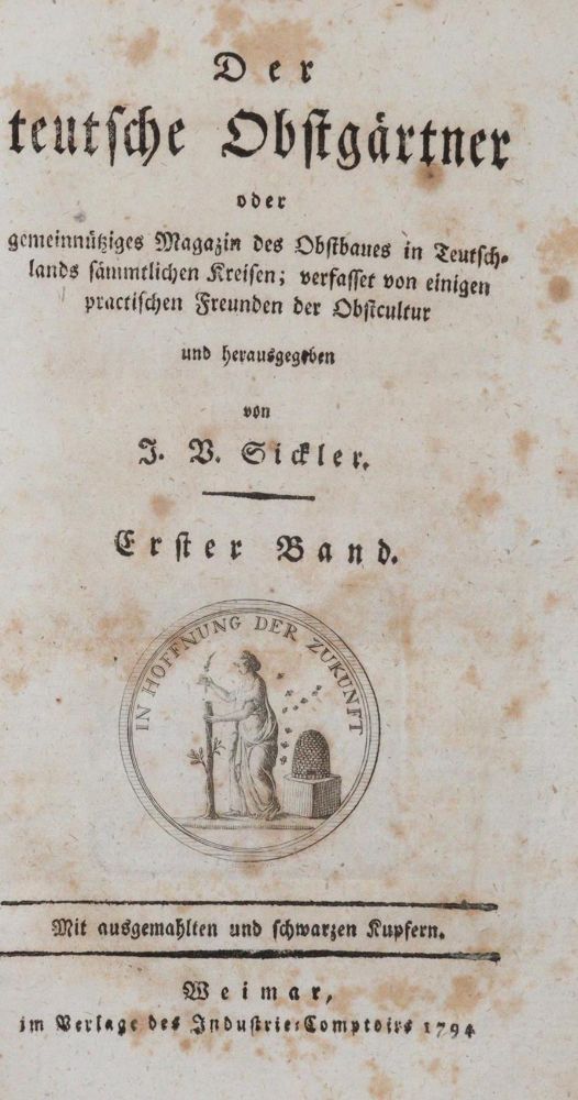 Große Abbildung Nr.1: 139-679 Sickler,J.V.: (Land- und Forstwirtschaft, Pomologie)