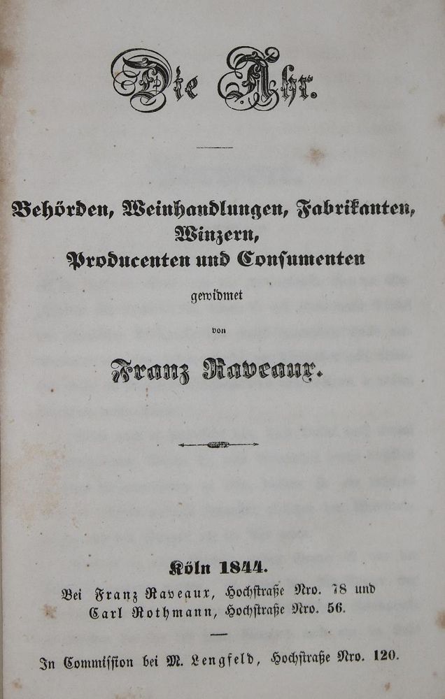 Große Abbildung Nr.1: 139-689 Raveaux,F.: (Land- und Forstwirtschaft, Wein und Weinbau)