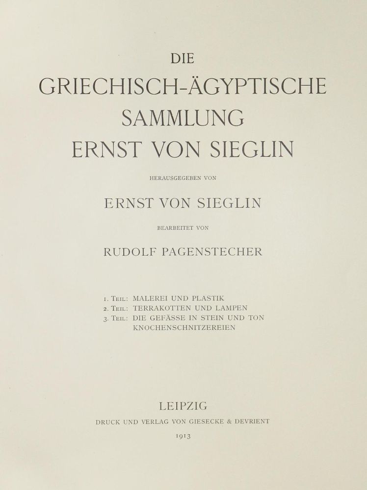 Große Abbildung Nr.2: 139-702 Sieglin,E.: (Archäologie)