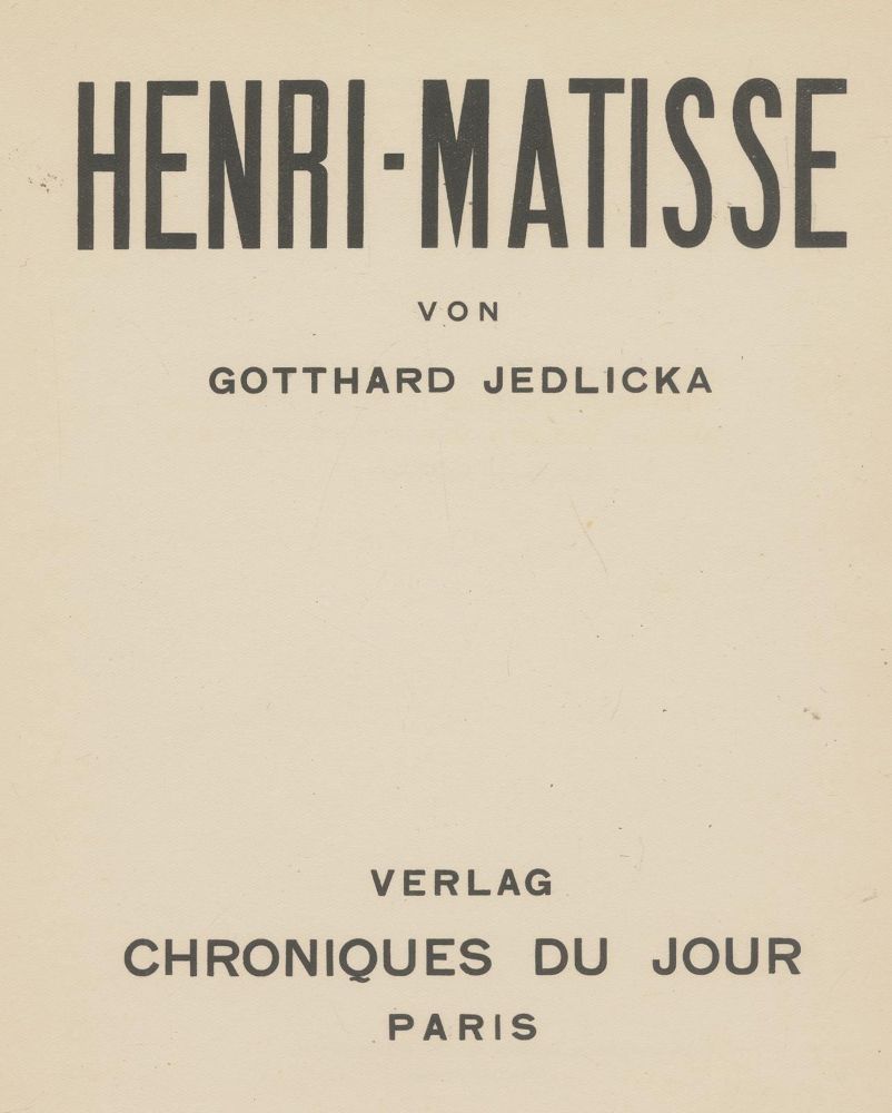 Große Abbildung Nr.1: 139-767 Jedlicka,G.: (Matisse)