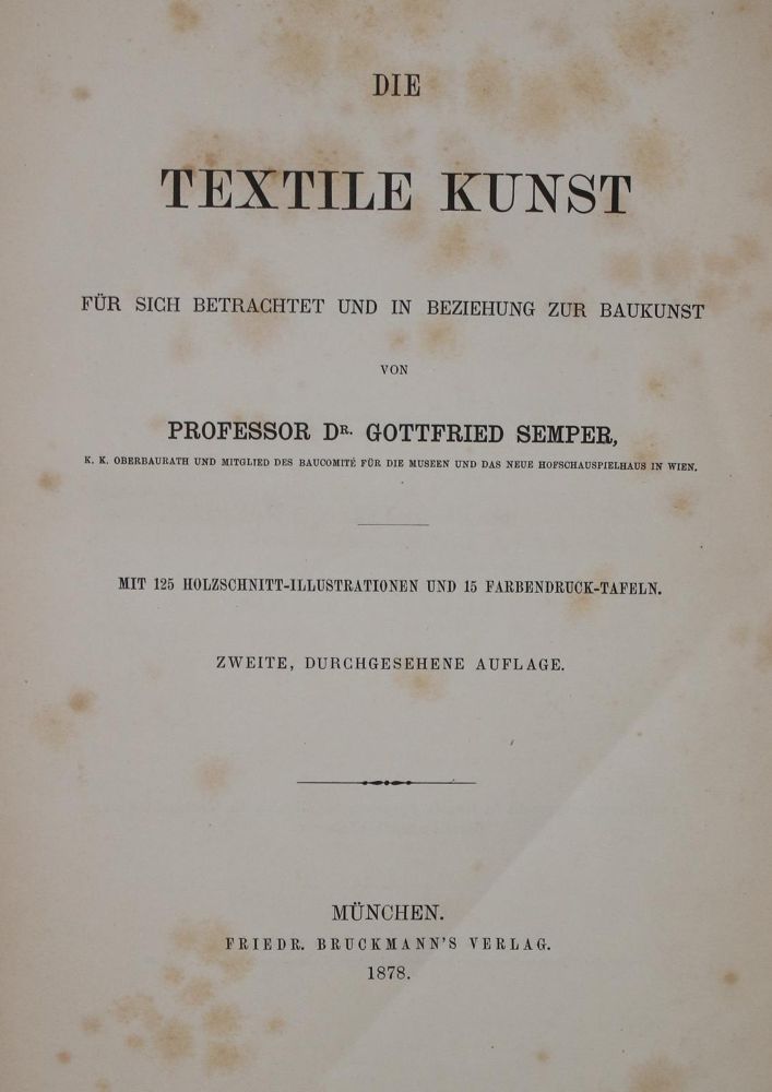 Große Abbildung Nr.2: 139-784 Semper,G.: (Kunstwissenschaft)