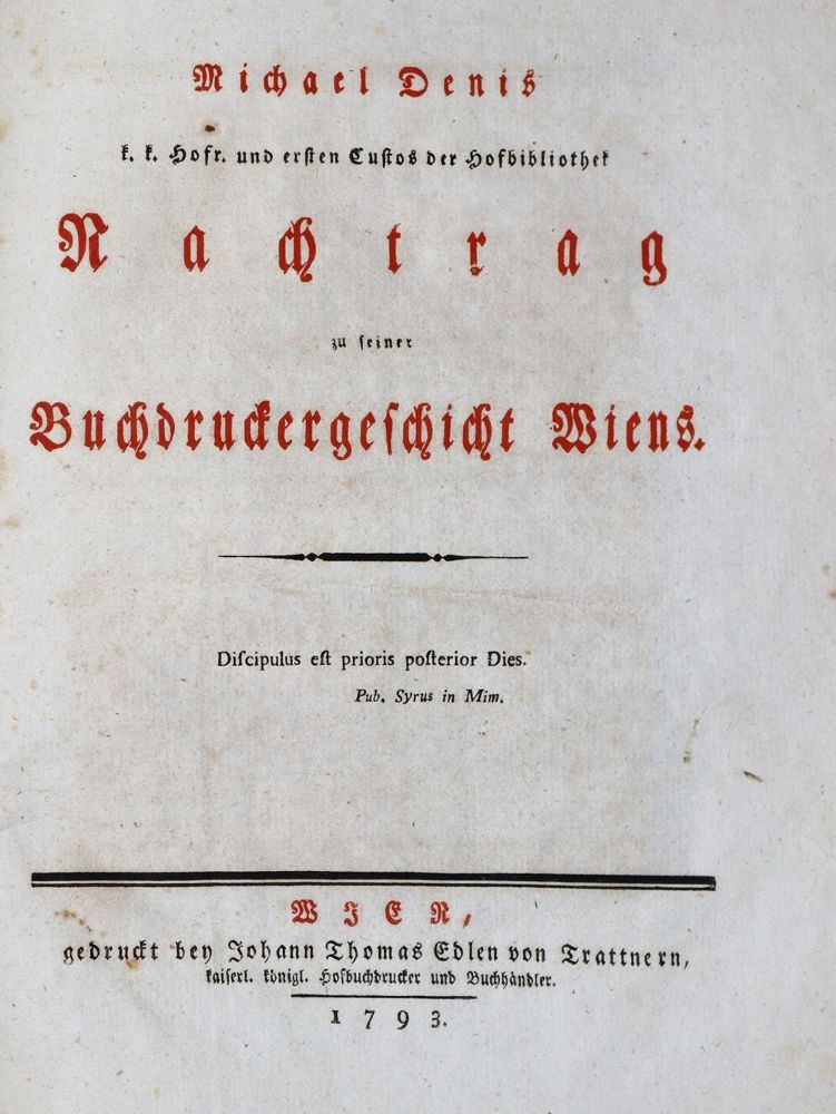 Große Abbildung Nr.4: 139-801 Denis,M.: (Buchdruckerei)