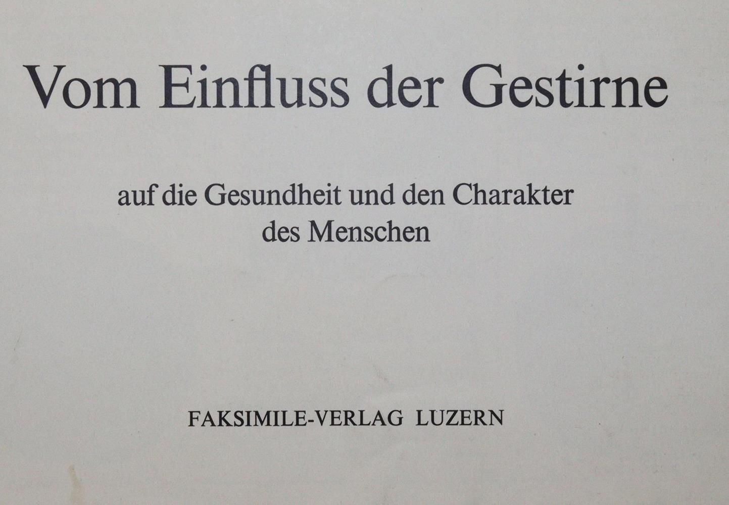 Große Abbildung Nr.1: 139-839 Vom Einfluss der Gestirne,: (Faksimile)