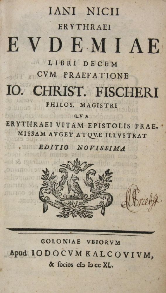 Große Abbildung Nr.1: 139-85 Erythreaus,J.N. (d.i. G.V.Rossi).: (Alte Drucke, Handschriften und Theologie)
