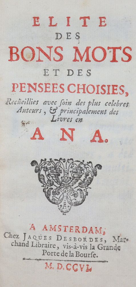 Große Abbildung Nr.1: 139-855 Elite des Bons Mots: (Lexika - Wörterbücher - Sprachwissenschaften)