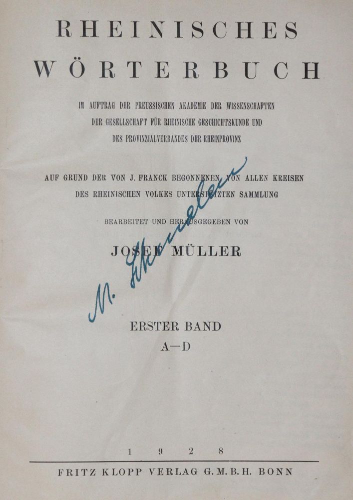 Große Abbildung Nr.1: 139-860 Müller,J.: (Lexika - Wörterbücher - Sprachwissenschaften)