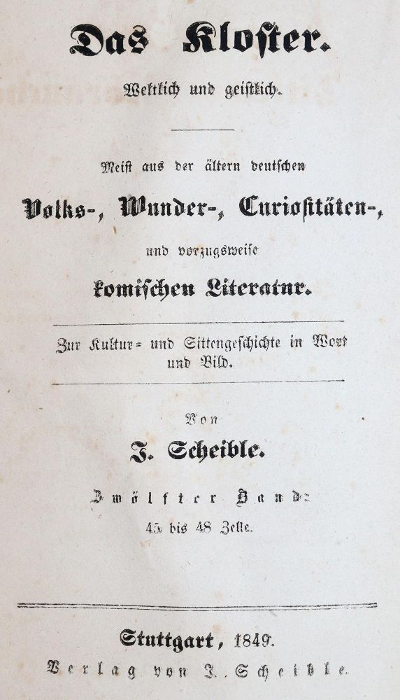 Große Abbildung Nr.2: 139-878 Scheible,J.: (Bibliographie und Buchwesen)