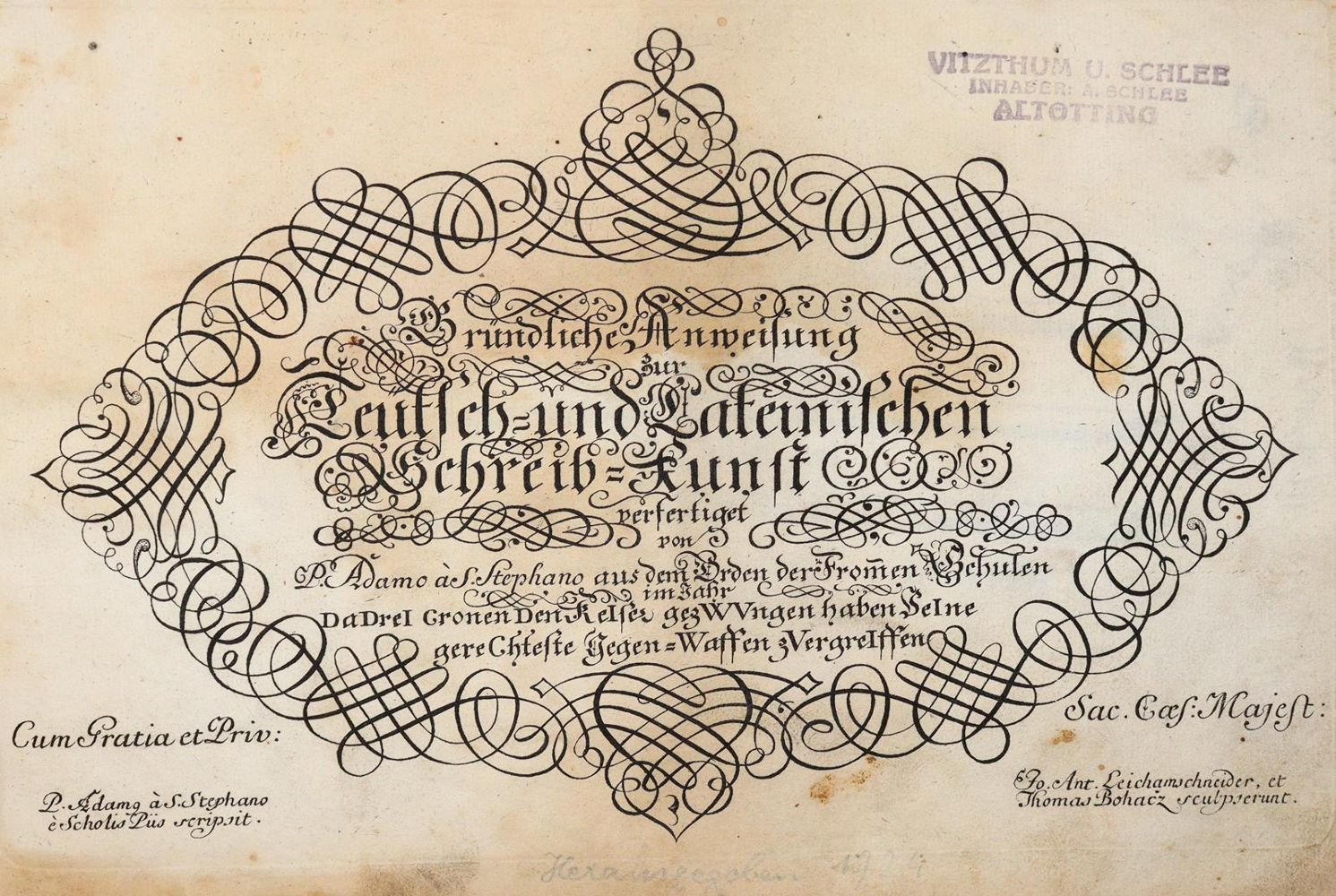 Große Abbildung Nr.1: 139-881 Adam a S(ancto) Stephano.: (Typographie und Kalligraphie)