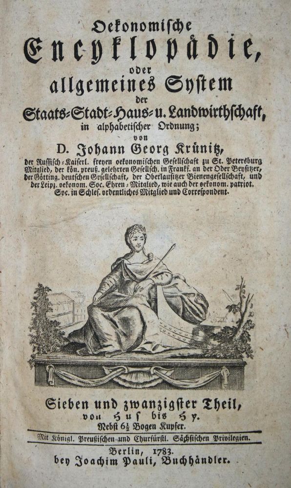 Große Abbildung Nr.101: 139-915 Krünitz,J.G.: (Lexika - Wörterbücher - Sprachwissenschaften)